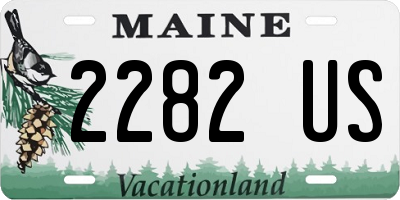 ME license plate 2282US