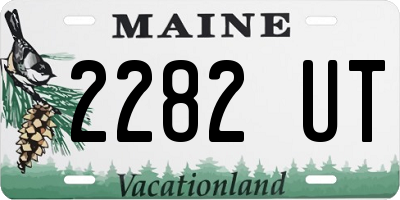 ME license plate 2282UT