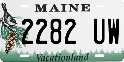 ME license plate 2282UW