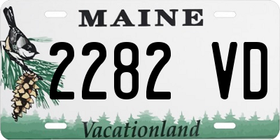 ME license plate 2282VD