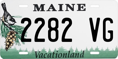 ME license plate 2282VG