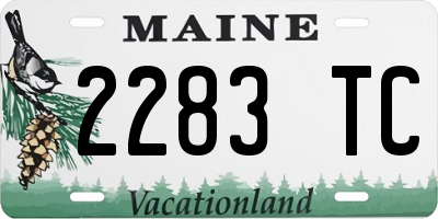 ME license plate 2283TC
