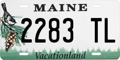 ME license plate 2283TL