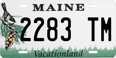 ME license plate 2283TM