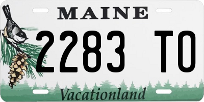ME license plate 2283TO