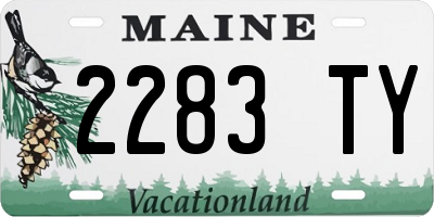 ME license plate 2283TY