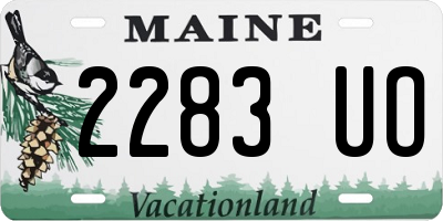 ME license plate 2283UO