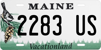 ME license plate 2283US