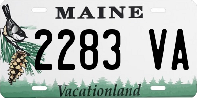 ME license plate 2283VA