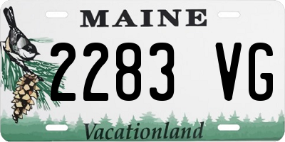 ME license plate 2283VG