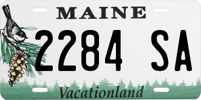 ME license plate 2284SA