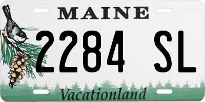 ME license plate 2284SL