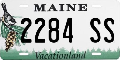 ME license plate 2284SS