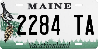 ME license plate 2284TA