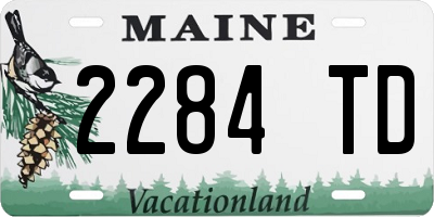 ME license plate 2284TD