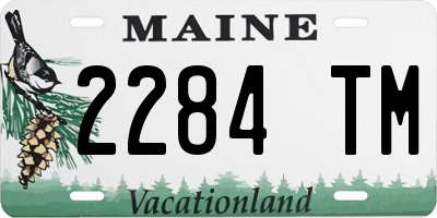 ME license plate 2284TM