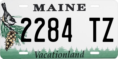 ME license plate 2284TZ
