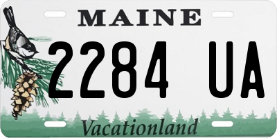 ME license plate 2284UA