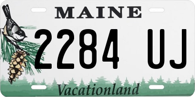 ME license plate 2284UJ