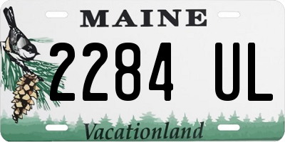 ME license plate 2284UL