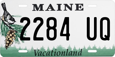 ME license plate 2284UQ