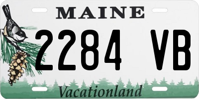 ME license plate 2284VB