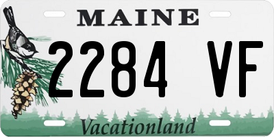 ME license plate 2284VF