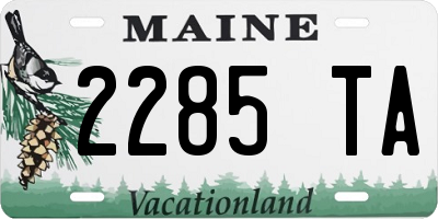 ME license plate 2285TA