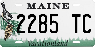 ME license plate 2285TC