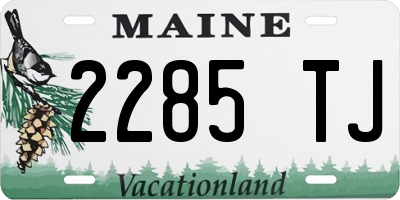 ME license plate 2285TJ