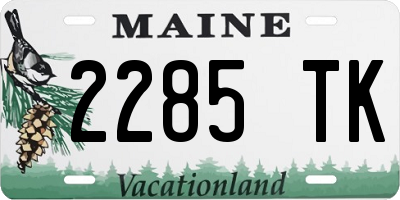 ME license plate 2285TK