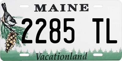 ME license plate 2285TL
