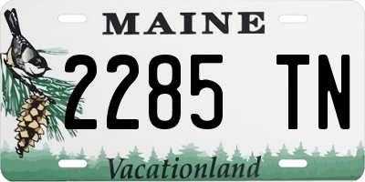 ME license plate 2285TN