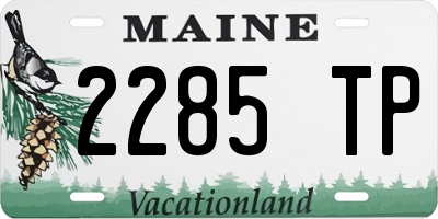 ME license plate 2285TP