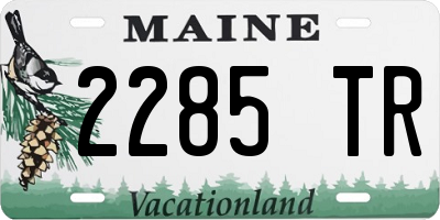 ME license plate 2285TR