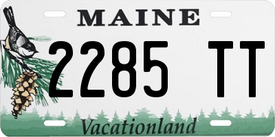 ME license plate 2285TT