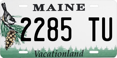 ME license plate 2285TU