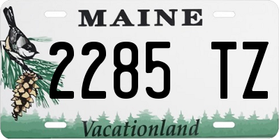 ME license plate 2285TZ