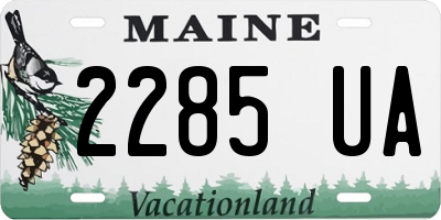 ME license plate 2285UA