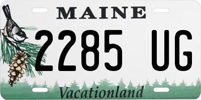 ME license plate 2285UG