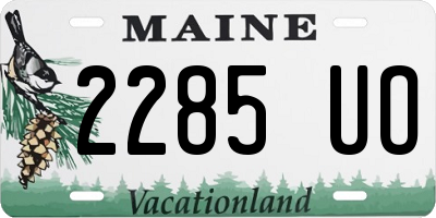 ME license plate 2285UO