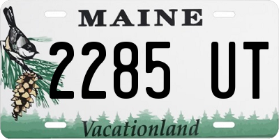 ME license plate 2285UT