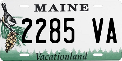 ME license plate 2285VA