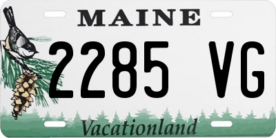 ME license plate 2285VG