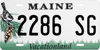 ME license plate 2286SG