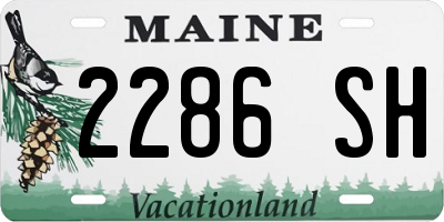 ME license plate 2286SH