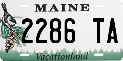 ME license plate 2286TA