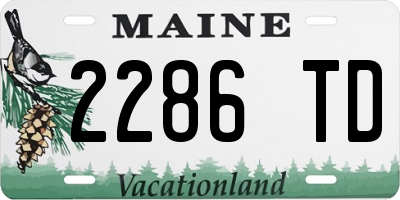 ME license plate 2286TD