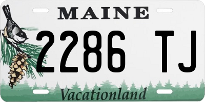 ME license plate 2286TJ