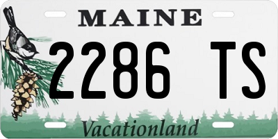 ME license plate 2286TS